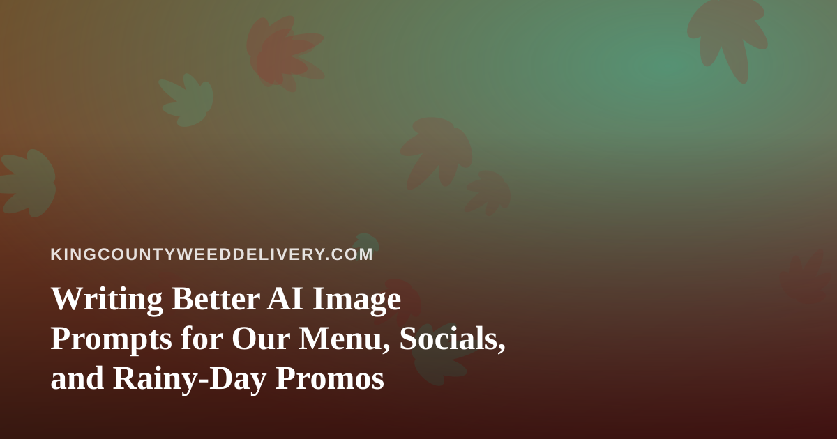 Writing Better AI Image Prompts for Our Menu, Socials, and Rainy-Day Promos